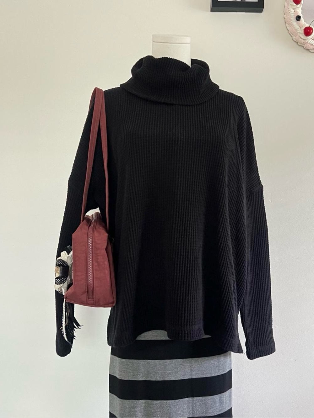 Old Navy Black Ribbed Turtleneck Sweater